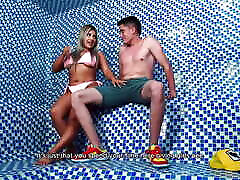 Nerd chesh taboo fucks Colombian Blonde in the Sauna, and gives her all his cum in her mouth! Naty Delgado & Pipeboy1