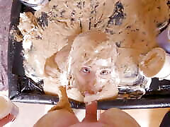 Sticky Suprise masturbating with marshmallow fluff
