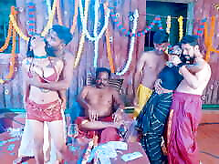 Desi Bahu and office laby employee security Gangbang sex with Sasur