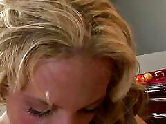 After Playing Pool Two Guys Banged This Skinny Blonde Bitch and Came on Her Face