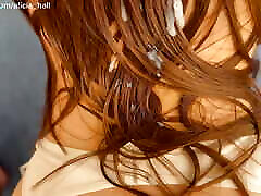 I fucked my neighbor and he cum in hair