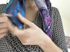 Beautiful Silk Headscarf Fashion Show Autumn Scarves Lady Victoria Valente Headscarf Mistress
