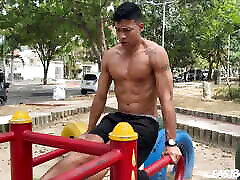 Muscle free bdsm video sample Aalan Foxter handjob huge dick