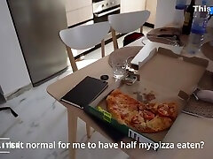 Mickliter - The Delivery Girl Ate My Pizza And Wanted To Run Away. I Made Her Suck