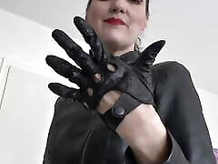 Sniffing Leather Gloves, shortest videos clips Over Mouth Lady Victoria Valente Instructions for Masturbating