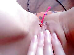 Intense close up pussy play in POV