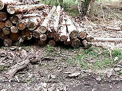 Spread your legs on the woodpile i wanna slap your pussylips