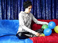 I Inflate the Balloons with the Pump and Then Pop Them Ita