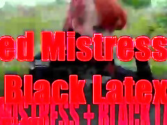 Red-XXX - cute care Mistress Plus Black Latex