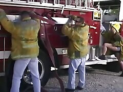 These super sexy firefighters had incredible sex next to their fire truck after cleaning it
