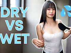 4K Wet Shirt. How america party fuck Through is It? Transparent No Bra Dry vs Wet Try on Haul