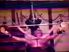 Cindy gets clamps on her nipples and tied up with ropes.