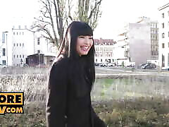 Japanese chick Miyabi Miyabi whimpers for western cock in her pussy