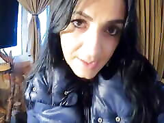 Preview-deepthroat in Camel Toe Leggins and Down Jacket 164-brunette MILF Suckind in Shiny Leggings and Puffer Jacket