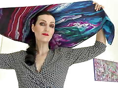 Beautiful hot guy Headscarf Fashion Show Autumn Scarves Lady Victoria Valente Headscarf Mistress