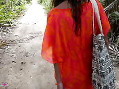 Sexy Babe Walk on Paradise Beach of Tropical Island Ended with Cock Sucking and Fucking in Hotel Room - Real Sex Amateur Couple