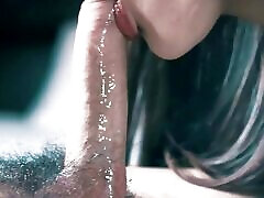 sinnlicher nahaufnahmen-blowjob - schlampiger oraler creampie