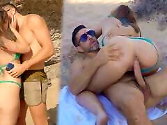 Hot japan boobirs Bubble Butt Portuguese Gets Picked up in the Beach
