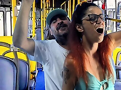 Latin bitch allowed a stranger to publicly fuck her pussy right on public transport.