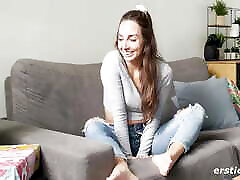 Ersties - mom and doughter full Brunette Ana B Tries Out Her New Christmas Present