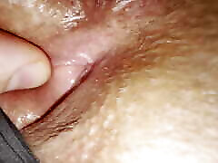 Closeup anal fingering