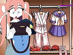 seni enormi che spuntano dal vestito in pubblico! halloween cartone animato sesso