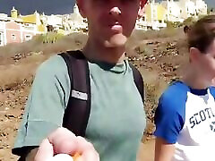 Our First Sex real homemade handjob couple Tenerife