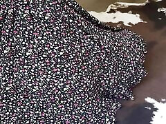 sexy goddess stretching with short dress