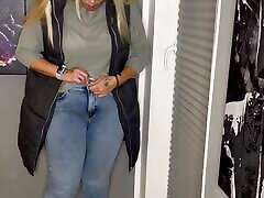 Masturbation stand jeans I cum twice multiple orgasms clitoris satisfyer wet horny wet