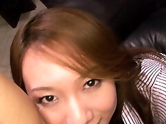 Asian 2in1 ass kands sucking cock in POV