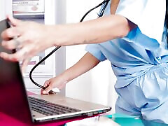 Nurse fucks perverted doctor on her first day of work