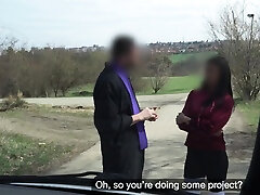 Pulled bigtitted babe fucked by priest