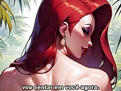 jessica rabbit ist ungezogen und führt ihren handjob - hentaijoi