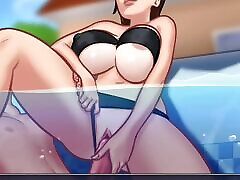 Summertime saga Anon fucks jenny and creampies her anal big boods in the shower