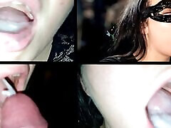 Mega Cumshot Compilation - MILF Swallows BIG Loads of Cum - Millie Fox