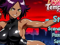 fulmine di tentazione-un uomo fischiettando a scopare con la voluttuosa yoruichi di bleach