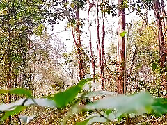 Indian outdoor desi Stepmom fucking with stepson big dick in forest. Telugu dirty talks.