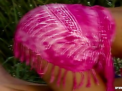 A Tropical swim in cum With Three Brunettes Gets Hardcore