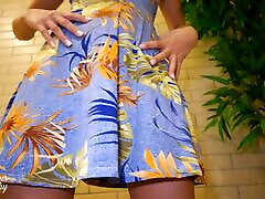 Hot Skirt-Lift Creamy Pussy Masturbation - The Best View Between My Legs No Panties