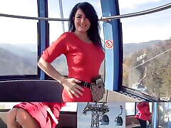 PUBLIC! HOT ASS FUCK WITH A STRANGER IN THE CABLE CAR!