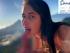 Blowjob in the top of the mountain