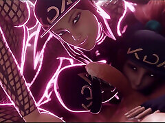 D.va Sucks Cock and Gets a Facial, Psylocke Teases Her Fat Ass Tits, Akali Makes You Cum