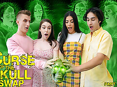 Body Swapping Stepsiblings Engage in a Wild african teen forced by to Break the Curse