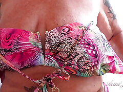 AuntJudys - Busty pee here panties 66yo GILF Raz Hires You to Be Her Handyman POV