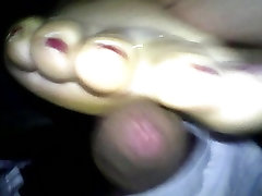 best wife tiny milf big cock redtoenails toejob cumonfeet