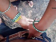 Telugu village couples outdoor doggy fucking in jungle