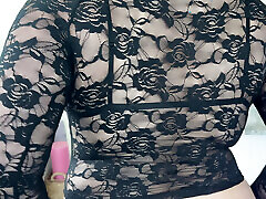 No Panties During YouTube Try On Haul in 100 Transparent Tops???? Flashing Pussy Nude Try On