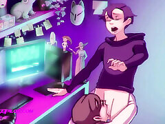 Busty MILF Mona Love Gamer Nerds desince sex Cock - Cartoon Porn ENG DUBBED