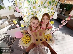 Hot Babes In Pink Panties Fuck You After A Glass Of Limonade In A Ffm With Myra Moans, Babes Hot And Vr Porn
