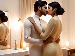 Tight Pussy Indian Stepmom agrees to share bed with stepson